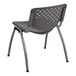 A Flash Furniture gray plastic chair with metal legs.