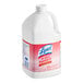 A white jug of Professional Lysol No-Rinse Concentrated Sanitizer with a red label.