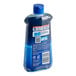 A blue bottle of Finish Jet Dry Dishwasher Rinse Aid with a label.
