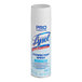 A white Lysol disinfectant spray can with a white label.