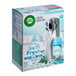 A white box of 4 Air Wick Freshmatic air freshener refills with a Fresh Waters bottle inside.