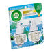 An Air Wick Fresh Waters scented oil refill pack, a white plastic bottle with blue and white labels.