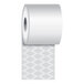 A white and grey roll of Iconex MAXStick 2GO PlusD thermal paper with a black and white pattern.