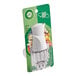 An Air Wick scented oil warmer in white and clear packaging with a green leaf on it.