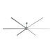 A Patterson V-Series ceiling fan with four blades and a fan attached.