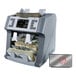 A Cassida 9900R bill counter with a display counting bills.