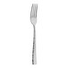 An Abert Rinascimento stainless steel dinner fork with a black handle and silver metal.