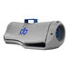 A grey and blue Patterson DB Low-Profile Double-Blower high-velocity fan.