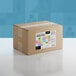 A brown box of Adourne Fine Pastel Rainbow Sanding Sugar with a white label.