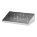 A silver metal Triton Products LocHook shelf with holes in it.