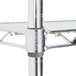 A Metro Super Erecta wire shelf with a Metro chrome post on it.