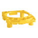 A yellow plastic Lavex rim caddy with a handle.