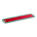 A red and green Lavex microfiber pocket mop pad.