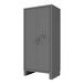 A grey metal Durham storage cabinet with a ProLogic electronic lock.