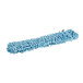 A Lavex blue chenille microfiber duster sleeve on a white background.