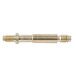 A metal valve stem with a screw head on a metal rod.