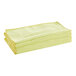 A stack of yellow Lavex microfiber cleaning cloths.