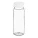 A clear plastic bottle with a clear lid.