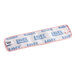 A white and blue microfiber cloth with pink text that reads "Lavex"