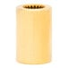 A gold cylinder with a hole in it.
