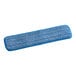 A blue Lavex microfiber mop pad with hook and loop attachment.