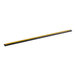 A black rubber blade with a long black and yellow strip.