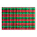 A pack of white tissue paper sheets with red and green plaid patterns.