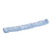 An Ettore 18" blue and white microfiber window washer sleeve with blue and white stripes.