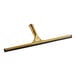 An Ettore Master 1025 brass window squeegee with a handle.