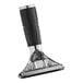 A close-up of an Ettore Master stainless steel squeegee handle with a black rubber grip.
