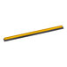 An Ettore gold and grey rectangular squeegee channel with a yellow rubber strip.