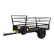 A black and silver Gorilla heavy-duty steel ATV trailer.