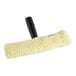 An Ettore Golden Glove window washer with a yellow and black handle and white microfiber sleeve.