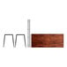 A Lancaster Table & Seating butcher block table with a mahogany finish.