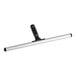 An Ettore Pro+ Super System 1618 18" T-Bar Strip Window Washer with a black handle and silver tool.