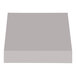 A grey rectangular fabric awning with a white border.