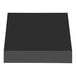 A black rectangular Awntech awning with a rigid valance on a white background.