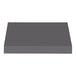 A grey rectangular object on a white background.