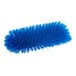 A blue Lavex bi-level scrub brush head with end bristles.