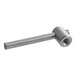 A silver metal Estella M8 blind nut on a long metal bar.