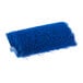 A close up of a Lavex blue bi-level scrub brush head.