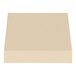 A beige square fabric awning with a black border on a white background.