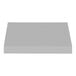 A gray rectangular fabric awning with a rigid valance.