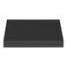 A black rectangular Awntech fixed fabric awning with a white border.