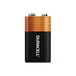 A black and orange Duracell Coppertop battery package.