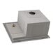 A white box with a hole in it.