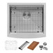 A Ruvati stainless steel apron-front sink with a drain board.