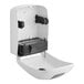 A white Lavex automatic paper towel dispenser with black parts.