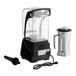 AvaMix commercial blender with a stainless steel jar and sound enclosure on a counter.