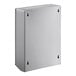 A silver rectangular Lavex stainless steel paper towel dispenser with holes in the front.